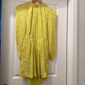 zadig and voltaire gold mini dress Daby Gold Metallic Mini Dress